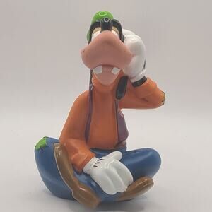 Disney Vintage Goofy Toy Walt Disney Rubber PVC Figure 5½" Hard Plastic Cake Top